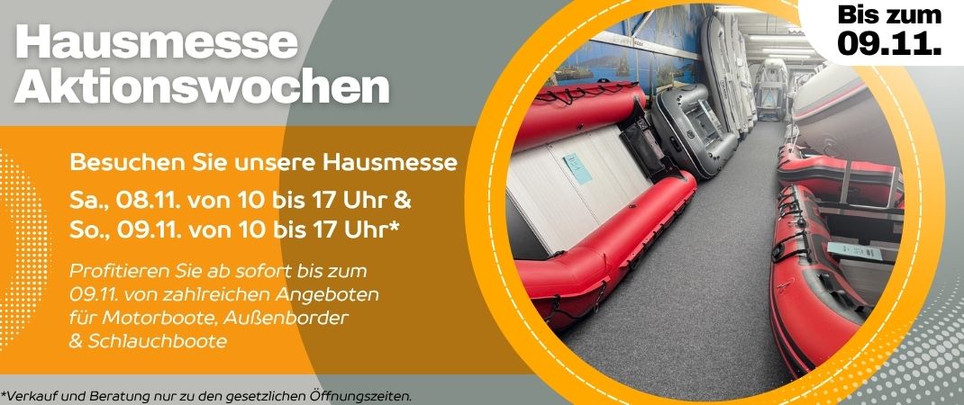 Schlauchboot Aktionspreise - Hausmesse 2025