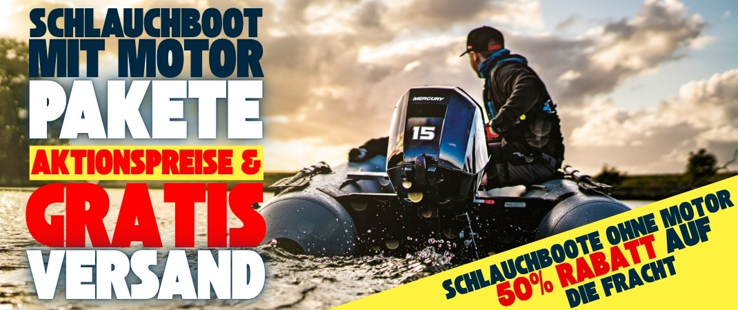 Gratis Versand für Schlauchboote mit Motor